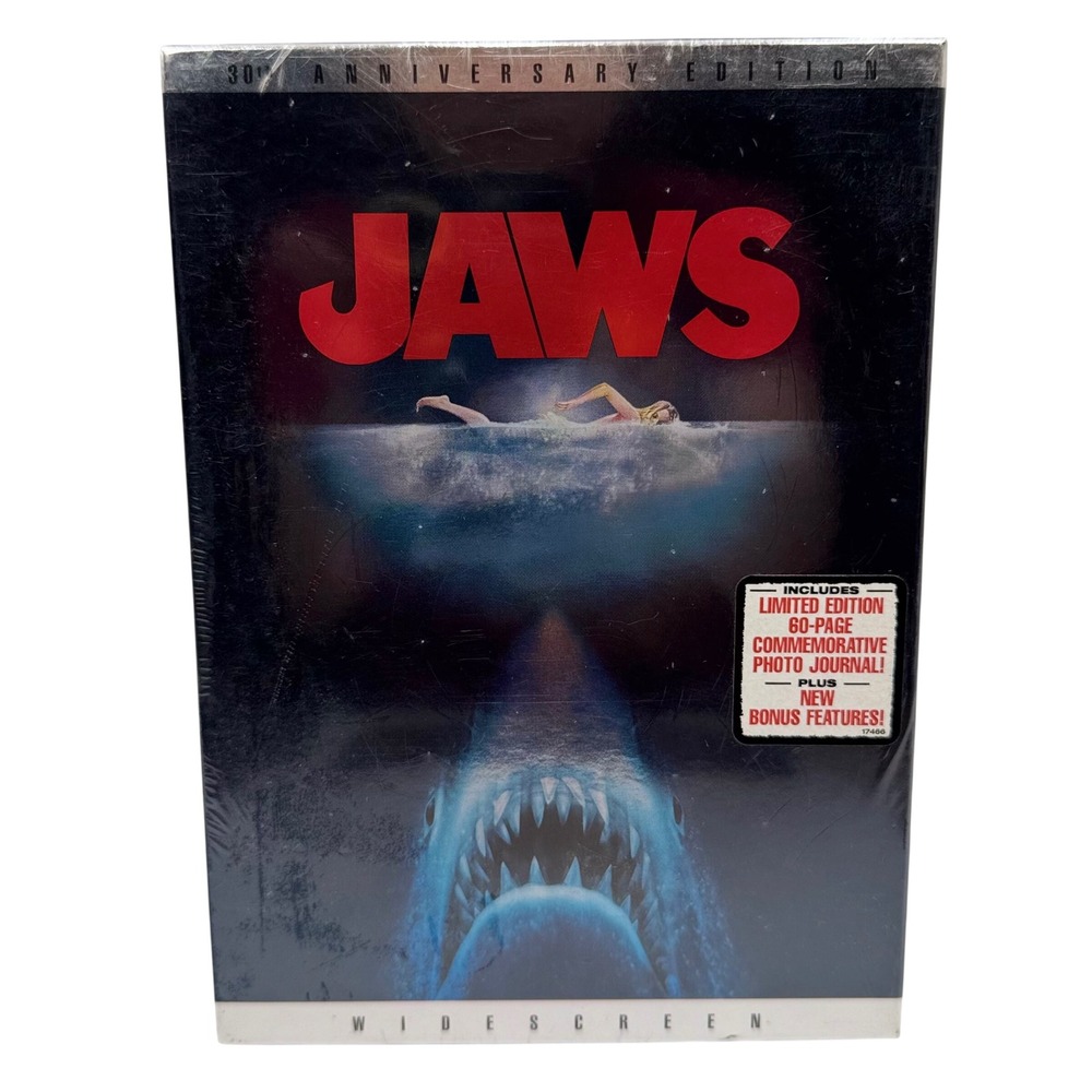 Jaws 30th Anniversary Edition DVD 2-Disc Widescreen Sealed 60-Page Photo Journal